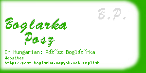 boglarka posz business card